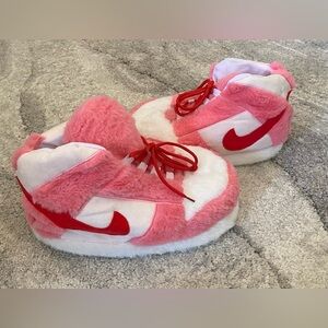 Nike Dunks Pink Plush Sneaker Slippers, Unisex Size 6-10 (36-40)